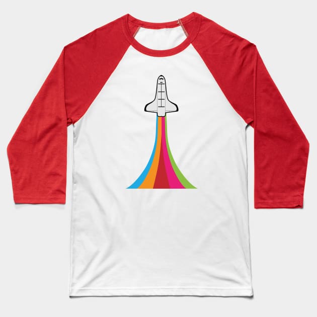 Shuttle takeoff Baseball T-Shirt by helengarvey